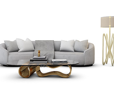 3d现代单体沙发模型