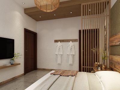 东南亚家居卧室模型3d模型