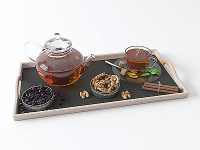 现代茶具茶壶模型