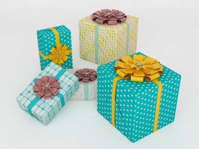 3d现代<font class='myIsRed'>礼物盒</font>礼品盒模型