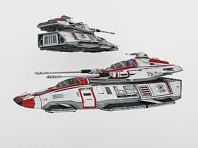 3d现代宇宙战舰宇宙战船模型