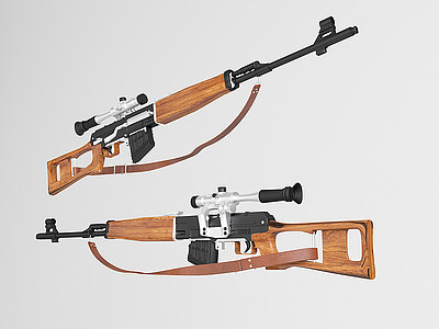 3d现代狙击步枪模型