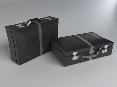 3d皮箱，手提钱箱模型