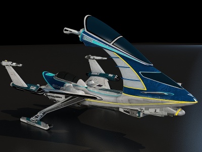 3d科幻飞行器模型
