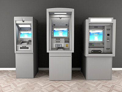 3d现代ATM机模型