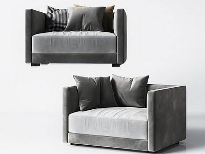 现代单人沙发3D模型模型3d模型