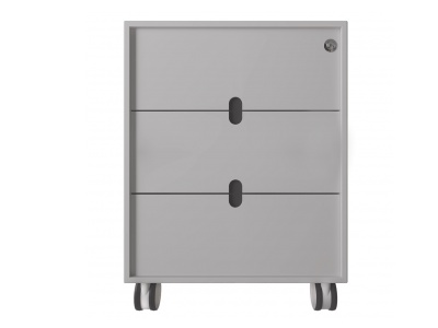现代灰色三层边柜模型3d模型