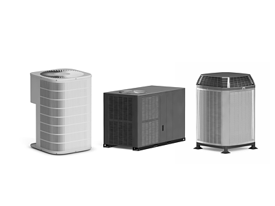 现代空调热泵中央空调外机模型3d模型