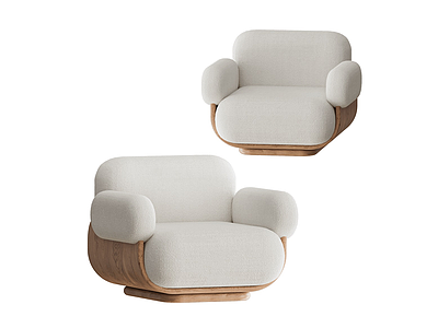 3dcannol现代休闲单人沙发模型