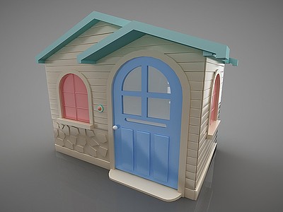 3d现代风格儿童屋模型