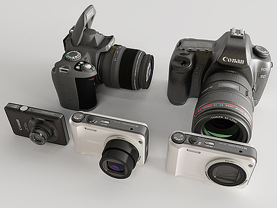 3d现代照相机<font class='myIsRed'>摄像机</font>模型