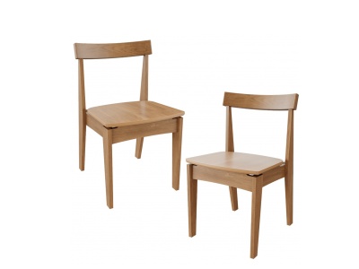 Minimalist现代木餐椅模型