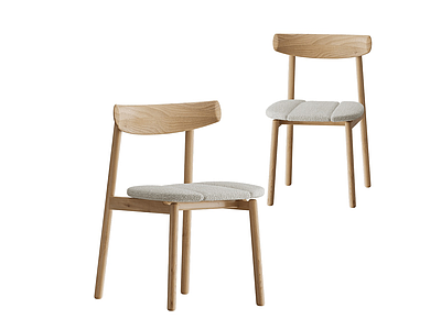 3dklee现代休闲单椅餐椅模型