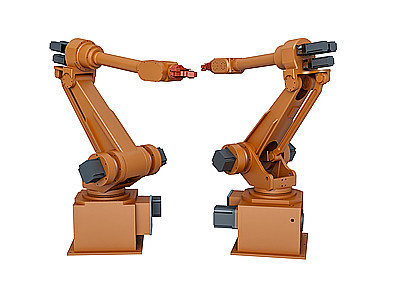 现代智能工业机器人3d模型