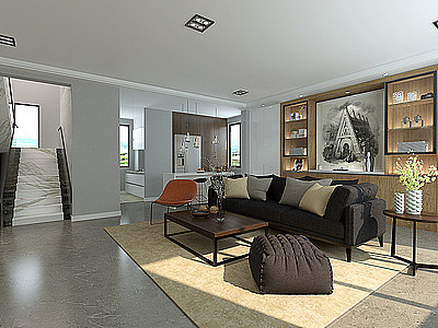 客厅模型3d模型