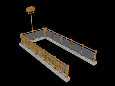 栏杆模型3d模型