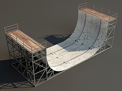 3d跑道滑道模型