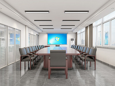 现代会议室3D模型模型3d模型