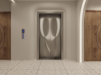 3d侘寂电梯间3D模型模型