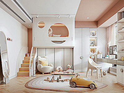 现代儿童房3D模型模型3d模型