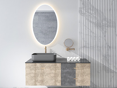 现代浴室柜3D模型3d模型