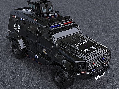 剑齿虎装甲车巡逻车模型3d模型