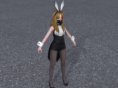 3d兔耳朵萝莉女角色模型