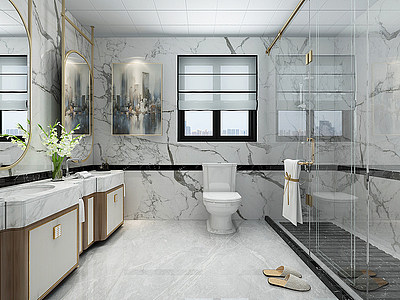 3d卫生间浴室模型