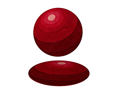 luna现代圆形渐变色地毯3d模型