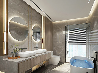 3d卫生间浴室壁灯模型