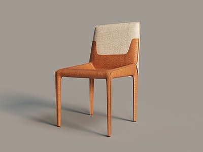 皮革餐椅模型