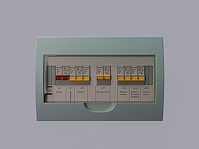 电闸箱开关室内家用配电盘模型3d模型