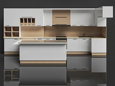 厨柜组合模型3d模型