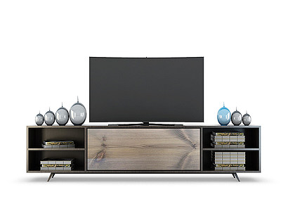 现代电视柜模型3d模型