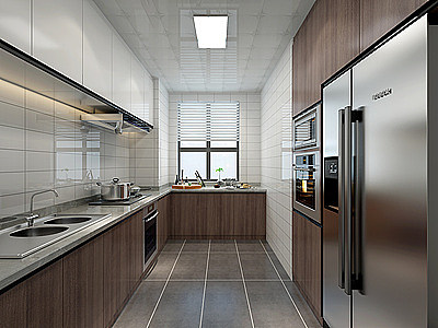 3d北欧厨房厨柜模型