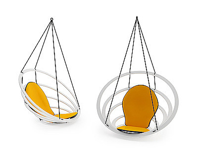3d现代蛋形吊椅模型