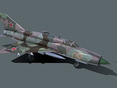 3d苏式战斗机米格21歼击机模型