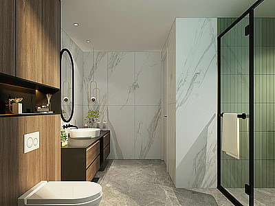 3d卫生间浴室柜模型