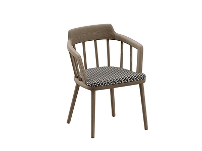休闲餐椅3d模型