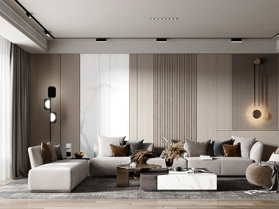 客厅沙发组合茶几3d模型