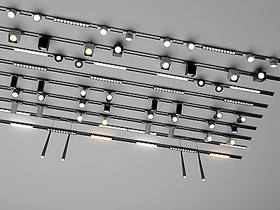 灯具组合磁吸灯磁吸射灯3d模型
