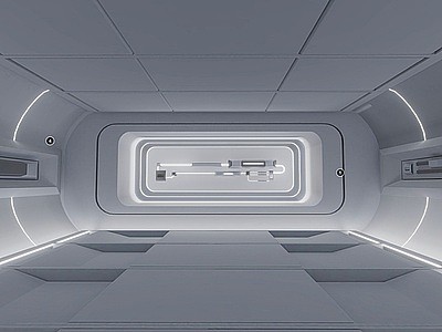 科技展厅产品展厅未来感3d模型