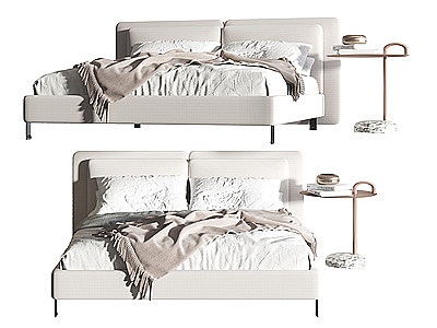 卧室双人床模型