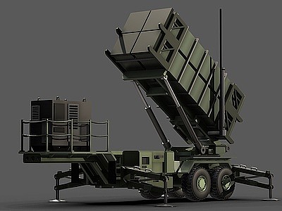 3d防空导弹导弹发射系统模型