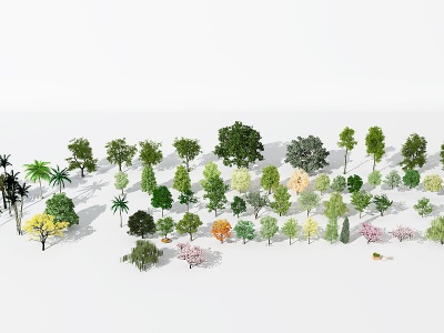 3d景观植物树灌木模型
