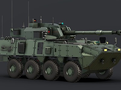 现代装甲车步战车3d模型