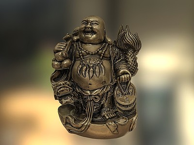 弥勒佛雕塑佛祖摆件模型