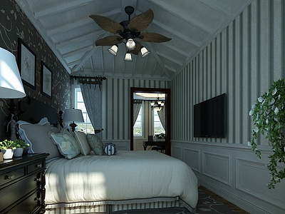 清晨苏醒中的卧室3d模型3d模型