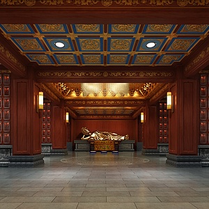 中式佛厅整体模型