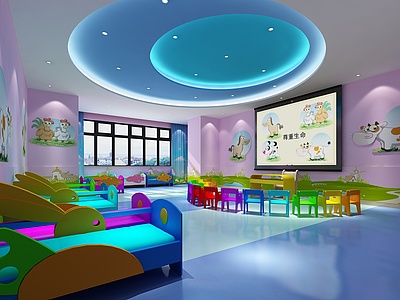 幼儿园休息室3d模型
